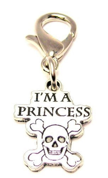 I'm A Princess Skull And Bones Zipper Pull