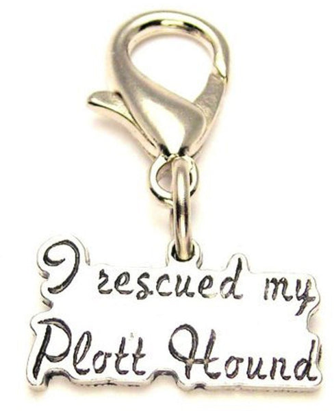 I Rescued My Plott Hound Zipper Pull