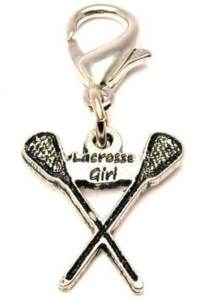 Lacrosse Girl Zipper Pull