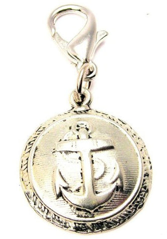 Navy Anchor Zipper Pull