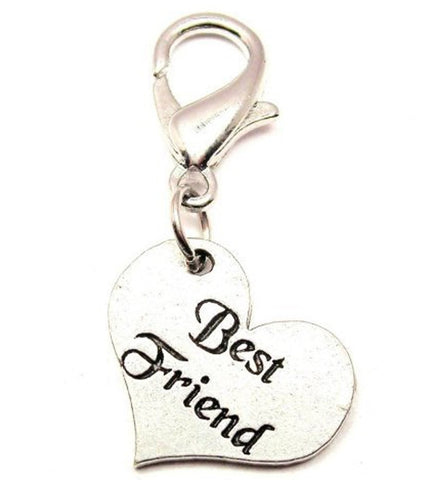 Best Friend Heart Zipper Pull