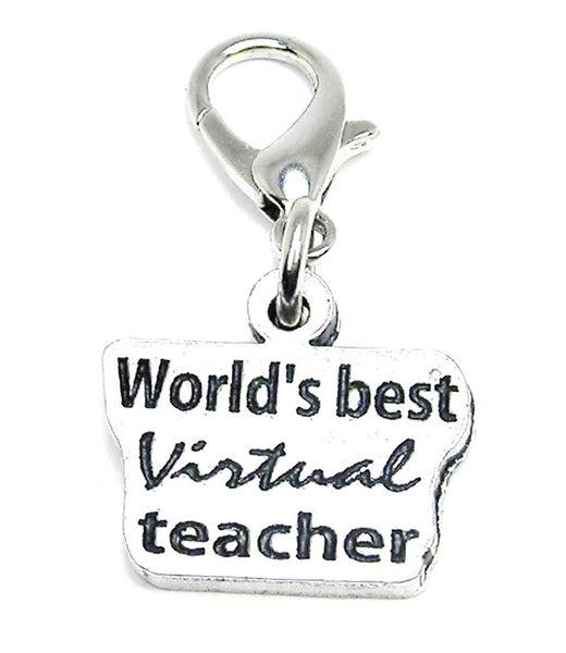 World's Best Virtual Teacher Zipper Pull