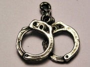 Large Handcuffs Genuine American Pewter Charm