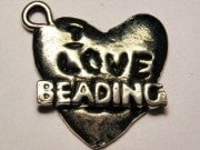 I Love Beading Genuine American Pewter Charm