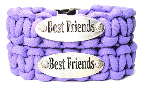 Double Set Of 2 Best Friends 550 Military Spec Paracord Bracelets