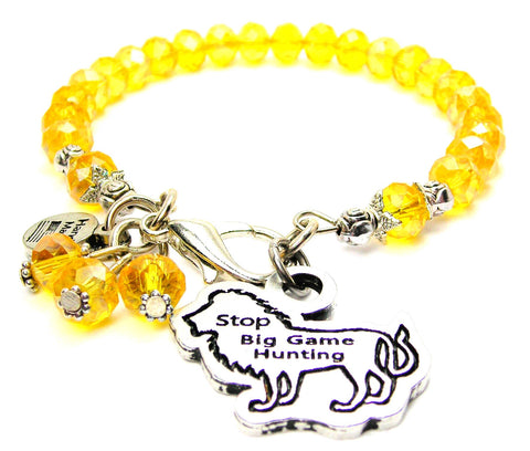 Stop Big Game Hunting Splash Of Color Crystal Bracelet