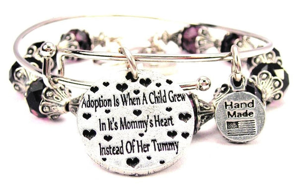 Collection Adoption Is When A Child Grew In Its Mommy's Heart Instead Of Her Tummy 2 Piece Collection