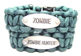 2 Piece Set Zombie And Zombie Hunter 550 Military Spec Paracord Bracelets