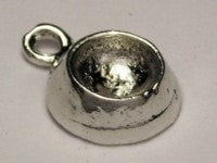 Dog Bowl Genuine American Pewter Charm