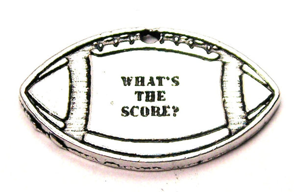 What's The Score Football Genuine American Pewter Charm