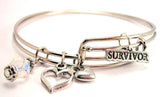 cancer survivor bracelet, cancer survivor jewelry, medical awareness, medical disorder, awareness ribbon