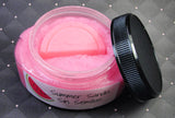 Summer sandia sin semillas body sugar scrub with a watermelon wedge soap embed part of our Latina line