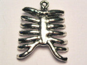 Skeleton Ribs Genuine American Pewter Charm