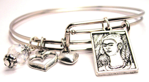 Frida Kahlo bracelet, Frida Kahlo bangles, Frida Kahlo jewelry, art bangles, art bracelet, fine art bracelet