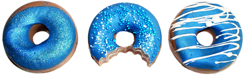 Donut Scented Soap Set Of 3 Blue