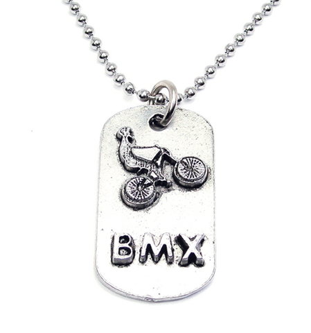 BMX Bike Catalog Dog Tag Necklace