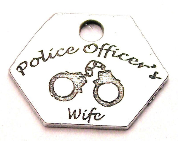 Police Officers Wife Genuine American Pewter Charm