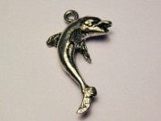 Dancing Dolphin Genuine American Pewter Charm