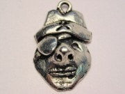 Pirate Face Genuine American Pewter Charm