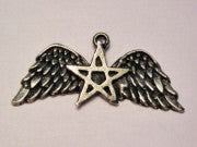 Star With Wings Genuine American Pewter Charm