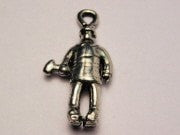 Fireman With Axe Genuine American Pewter Charm