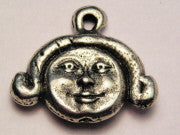 Silly Little Girl Genuine American Pewter Charm