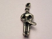 Construction Worker With Chainsaw Genuine American Pewter Charm
