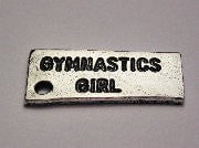 Gymnastics Girl Genuine American Pewter Charm