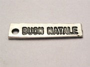 Italian Buon Natale Genuine American Pewter Charm