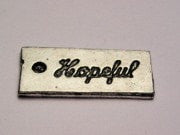 Hopeful Genuine American Pewter Charm