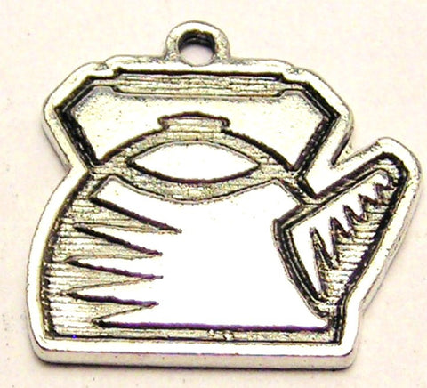 Tea Kettle Genuine American Pewter Charm