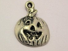 Jack O Lantern Pumpkin Genuine American Pewter Charm