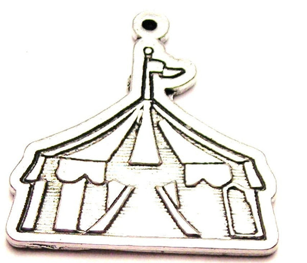 Circus Tent Genuine American Pewter Charm
