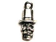 Skull With Top Hat Genuine American Pewter Charm