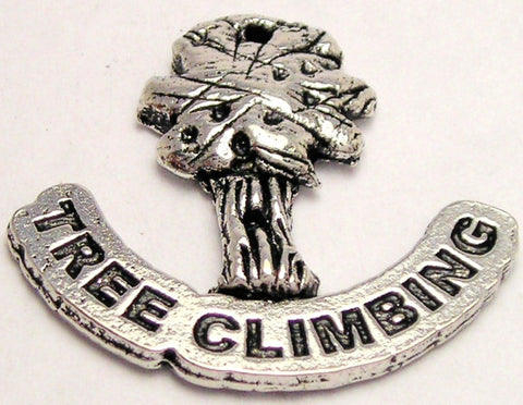 Tree Climbing Genuine American Pewter Charm