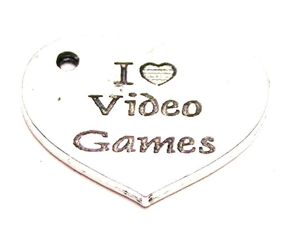 I Love Video Games Genuine American Pewter Charm