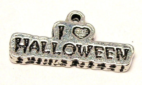 I Love Halloween Genuine American Pewter Charm