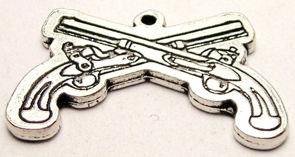 Infantry Crossed Guns Genuine American Pewter Charm