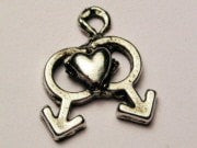 Male Symbols Love Genuine American Pewter Charm