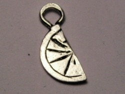 Lemon Wedge Genuine American Pewter Charm