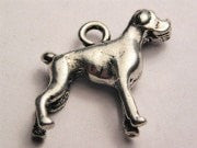 Dog Boxer Genuine American Pewter Charm