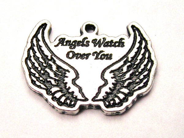 Angels Watch Over You Genuine American Pewter Charm