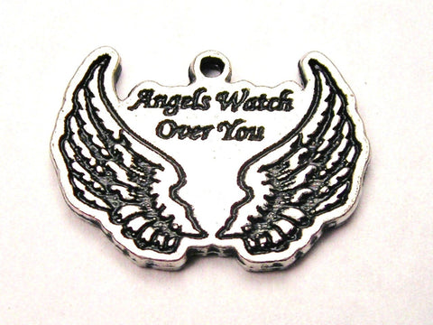 Angels Watch Over You Genuine American Pewter Charm
