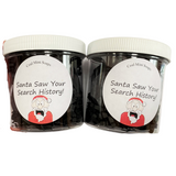Santa saw your search history coal shaped sugar scented Soap Jar Christmas 4 ounce stocking stuffers funny gift