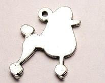 Poodle Silhouette Genuine American Pewter Charm