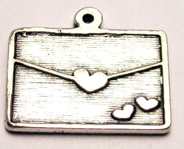 Envelope With Hearts Love Letter Genuine American Pewter Charm