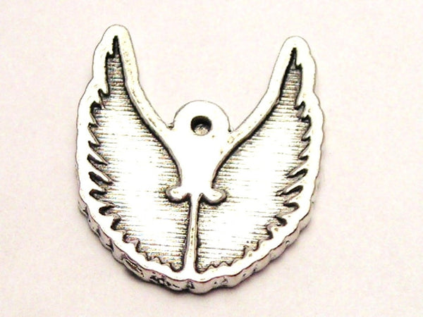 Engrave Angel Wings Genuine American Pewter Charm