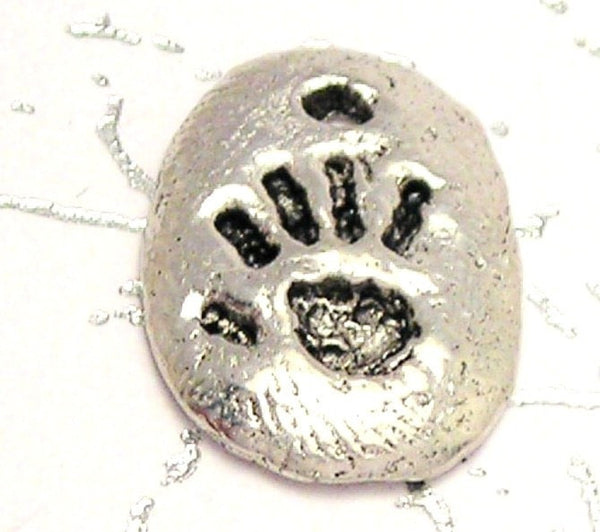 Cave Hand Print Genuine American Pewter Charm