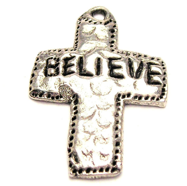 Believe Cross Genuine American Pewter Charm