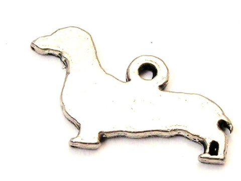 Weiner Dog Dachshund Silhouette Genuine American Pewter Charm